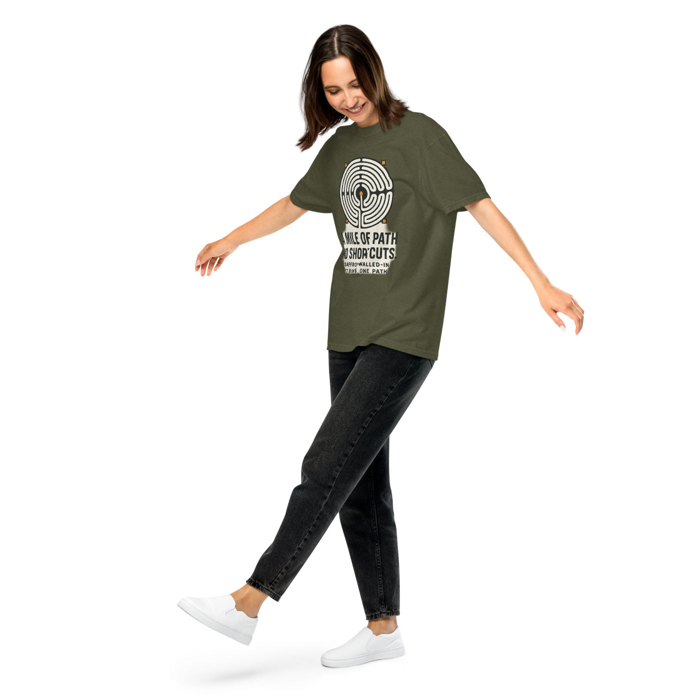 WALLED IN 'NO SHORTCUTS' Tee